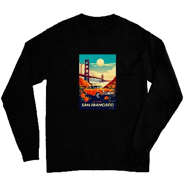 Discover San Francisco vintages Travel Design Long Sleeves