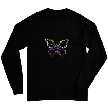 Discover Nonbinary Butterfly Barbwire Nonbinary Flag Nonbinary Pride Long Sleeves