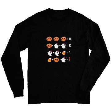 Discover Pumpkin ghosts Candy Corn Mathematics Math Teacher Halloween Long Sleeves