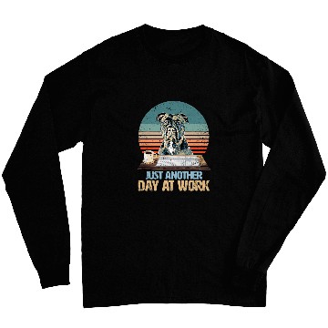 Discover Funny Pit Bull Terrier has a boring job Long Sleeves