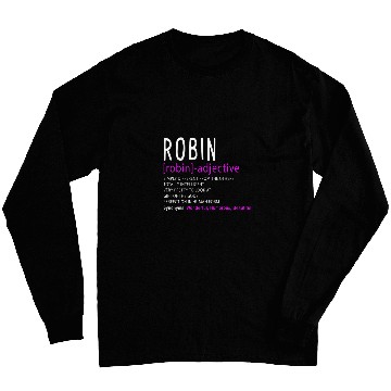 Discover Womens Personalized Name Description Robin Long Sleeves