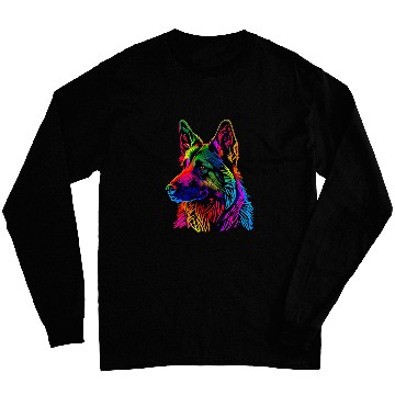 Discover Rainbow German Shepherd Designer Long Sleeves