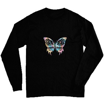 Discover Pastel Goth Tie Dye Skull Butterfly 2Pastel Goth Long Sleeves