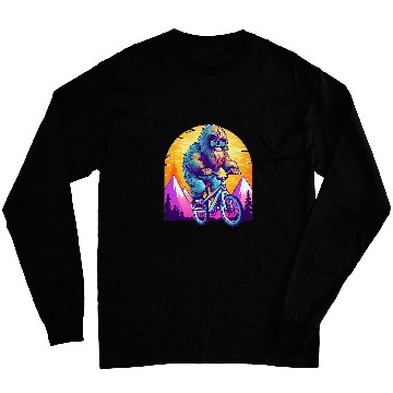 Discover Sasquatch Mountain Biker MTB Biking 1 Long Sleeves