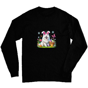 Discover Samoyed dog Easter egg basket tee adorable combo Long Sleeves