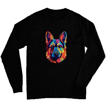 Discover German Shepherd Dog Colorful Long Sleeves