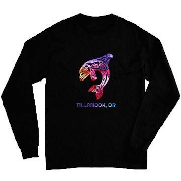 Discover Tillamook Oregon Native American Orca Killer Whale Long Sleeves