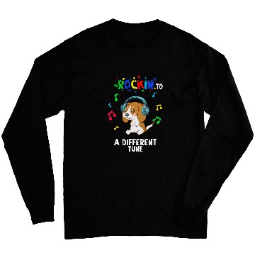 Discover Rockin to a Different Tune Autism Warrior 23 Long Sleeves