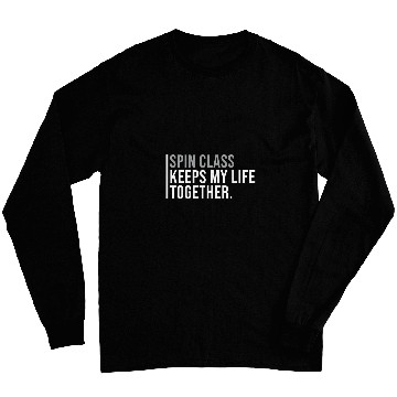 Discover Spin Class Hobby Indoor Cycling Enthusiasts Quote Long Sleeves