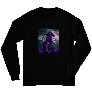 Discover Purple Violet Plague Doctor Standing On Mountain Cool Art Long Sleeves