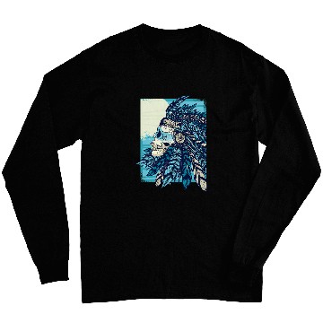 Discover Native Skull Indigenous Peoples Day Long Sleeves