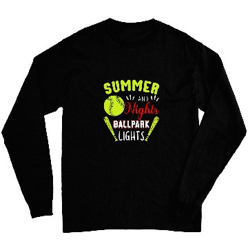 Discover Summer Nights Ballpark Lights Softball Long Sleeves
