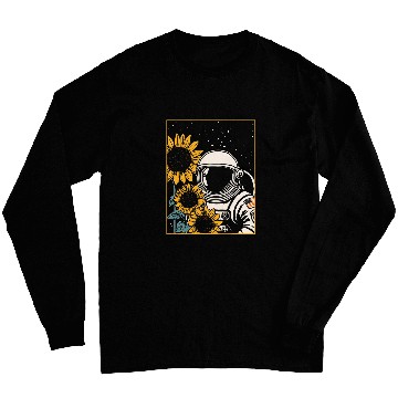 Discover Space Explorer Sunflowers Astronaut Long Sleeves