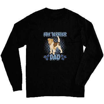 Discover Mens Fox Terrier Dad Daddy Fathers Day Fox Terrier Long Sleeves