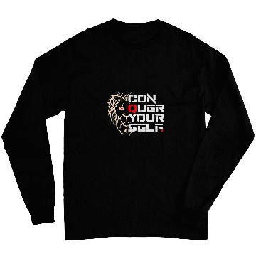Discover Running Team CONQUER YOURSELF Runner Motivator Run Squad Long Sleeves
