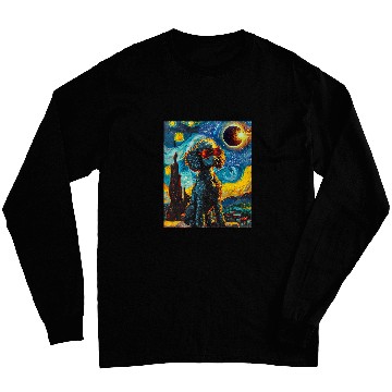 Discover Total Solar Eclipse Poodle Dog Long Sleeves