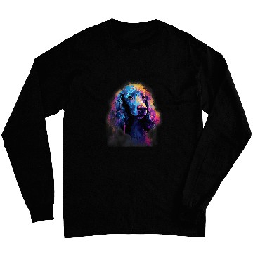 Discover Poodle Dog Abstract Impression Colorful Graphic Art Long Sleeves