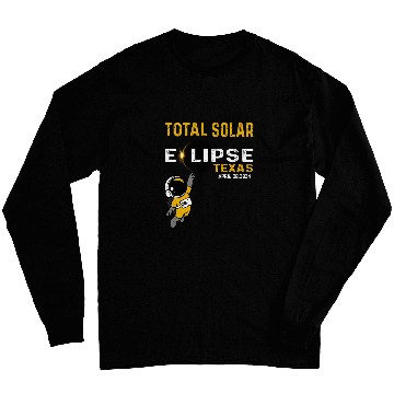 Discover Totale Solar Eclipse Texas April 8th 2024 Astronaut Eclipse Long Sleeves