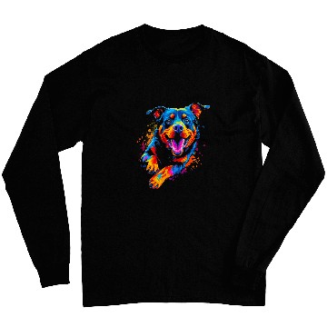 Discover Pop Art Design Rottweiler Long Sleeves