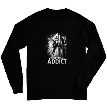 Discover Vertical Addict Rock Climbing Funny Graphic Tees Long Sleeves