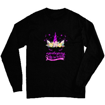 Discover Unicorns Face epilepsy Awareness Long Sleeves