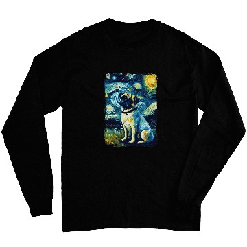 Discover Pug Starry Night Long Sleeves