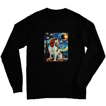 Discover Total Solar Eclipse Welsh Springer Spaniel Dog 4 Long Sleeves