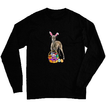 Discover Dog Grayhound Easter Egg Funny Greyhound Easter T-Shirt Long Sleeves