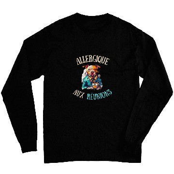 Discover Work Break Coffee Pause Angry Pitbull Monday Morning Humorous Long Sleeves