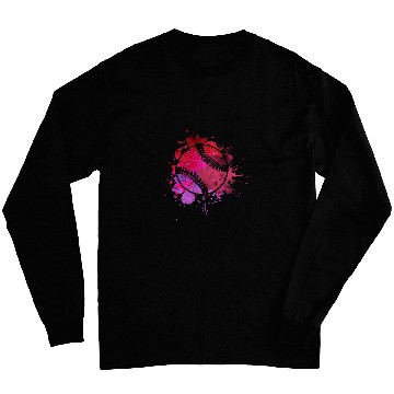 Discover Softball Baseball Paint Splatter uniques Colorful for Teens Long Sleeves