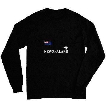 Discover New Zealand Flag Kiwi Rugby Soccer Football Basketball Cheer Gift Long Sleeves