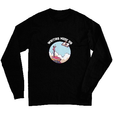 Discover Writing Mode On Book Author Writer Long Sleeves