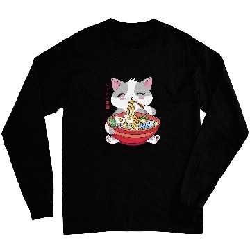 Discover Ramen Cat Japanese Graphic Long Sleeves