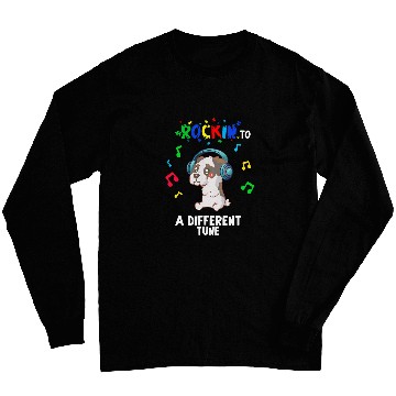 Discover Rockin to a Different Tune Autism Warrior 21 Long Sleeves