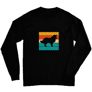 Discover Rough Collie Retro vintages 70s 80s Style Long Sleeves