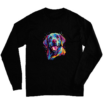 Discover Watercolor Colorful Labrador Lab Long Sleeves