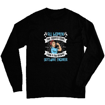 Discover Developer Programmer Women Created Equal Software Engineer Long Sleeves