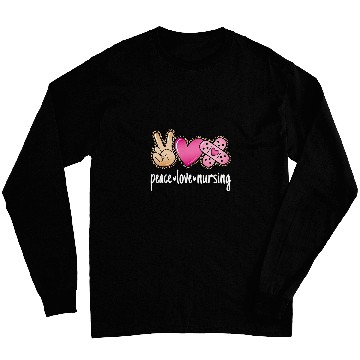 Discover Peace Love Nursing Leopard Print Cute nurses Long Sleeves