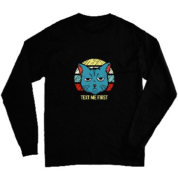 Discover Text Me First Introvert Boss Antisocial Manager Funny Rules Long Sleeves