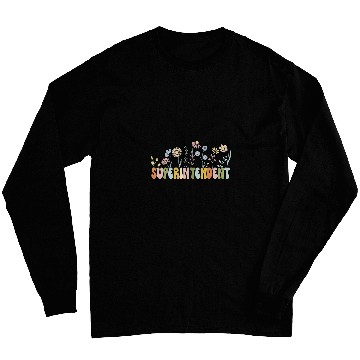 Discover Retro School Superintendent Wildflower School Supervisor Long Sleeves