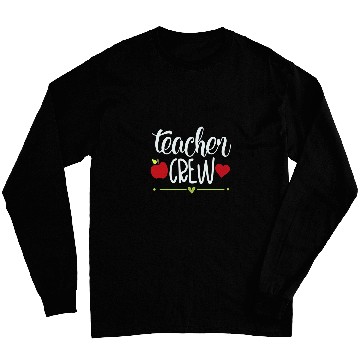 Discover Teacher crew cute teaching school student apple gift tee Long Sleeves