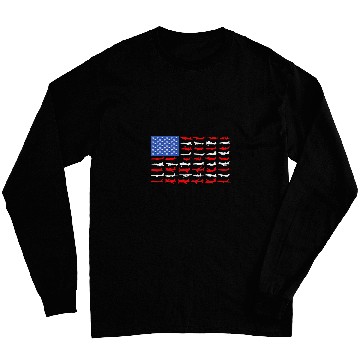 Discover Pilot Airplane American Flag Plane Aviation Long Sleeves