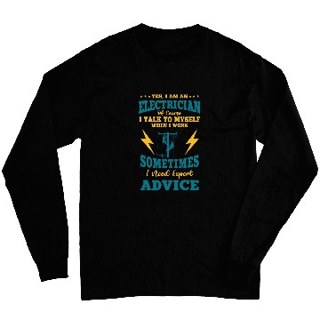 Discover Yes Im Electrician Electricity Lineman Electrical Engineer Long Sleeves