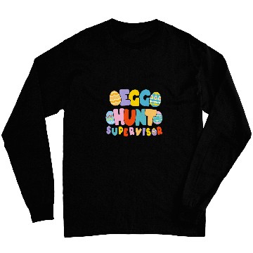Discover Egg Hunt Supervisor Retro Eggstravaganza Coordinator Design Long Sleeves