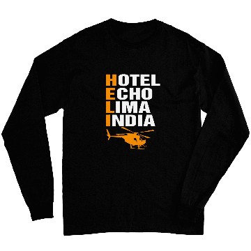 Discover Helicopter Pilot Aviation Code Military Heli Aviator 1 Long Sleeves