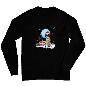 Discover german shorthair pointer dog cute christmas lights lover 2 Long Sleeves