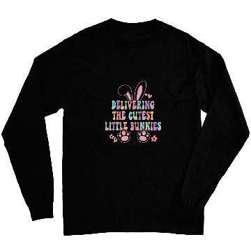 Discover Labor And Delivery nurses Easter Bunny LD nurses Easter Day Long Sleeves