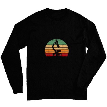 Discover Lab Tech Retro Sunset Scientist Microscope Microscopy Long Sleeves
