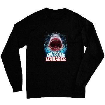Discover Jawesome Manager Boss Supervisor Great White Shark Long Sleeves