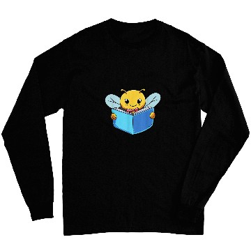 Discover Bee Book Lover Reader Long Sleeves